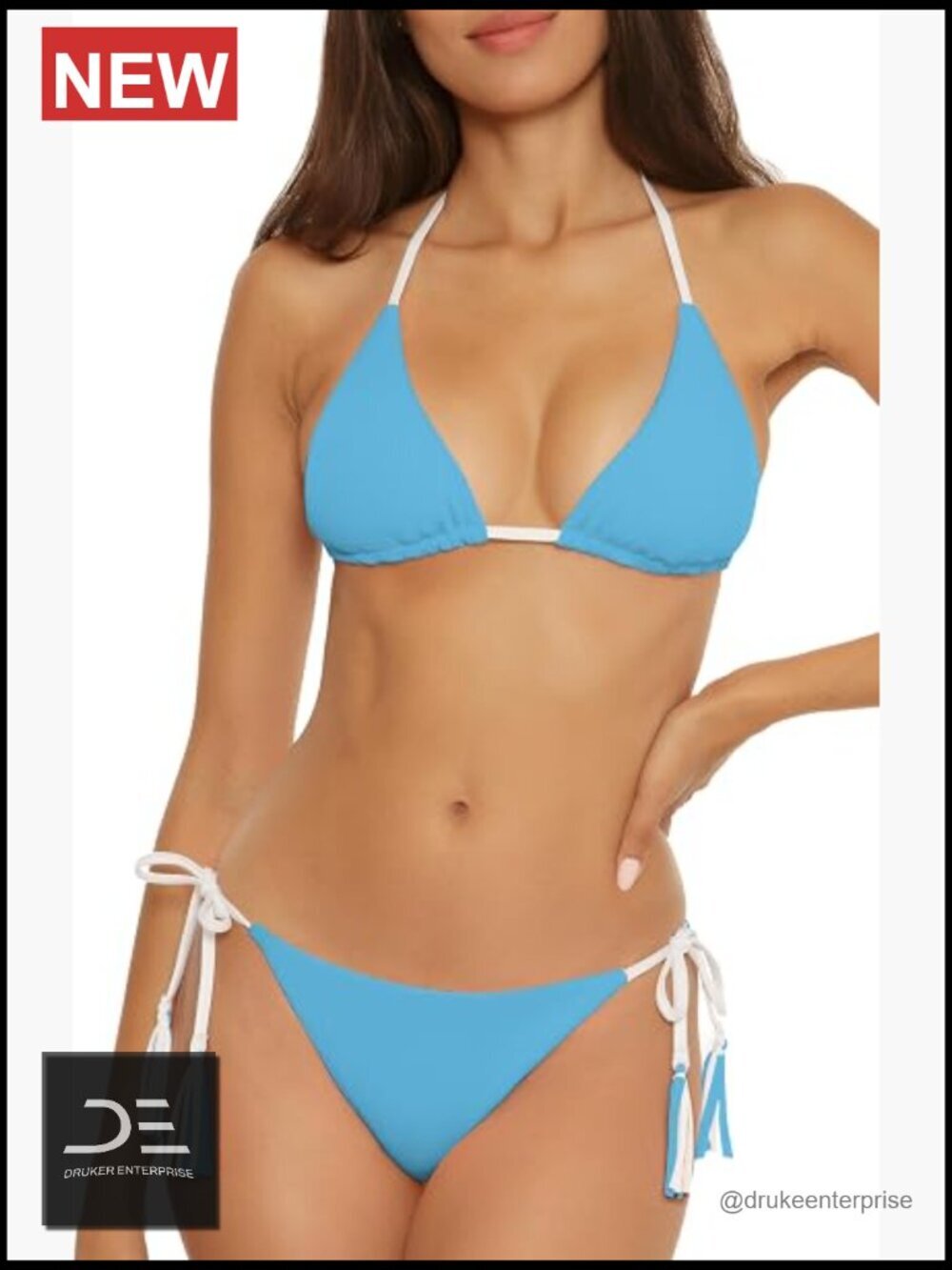Reversible Triangle Top Tie Side Bottom Bikini Set Adjustable Two Piece